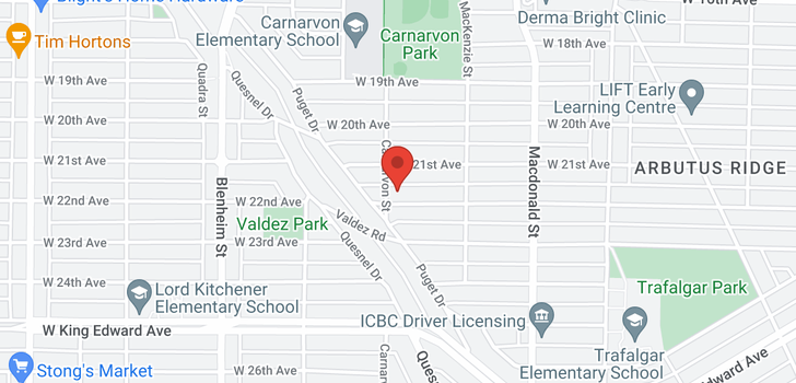 map of 2987 W 22ND AVENUE